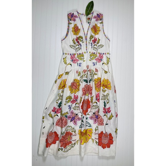 NWT Farm Rio Maxi Dress Sleeveless Tiered V Neck Floral Boho Resort - Picture 10 of 16